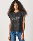 Pepe Jeans T-shirt con logo Decorato Bon PL505141 999 black