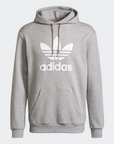 Adidas Originals Felpa con cappuccio da uomo Adicolor Trefoil H06669 grigio-bianco