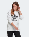 Adidas Originals Felpa da donna girocollo trfoglio Trefoil Crew GN2961 bianca