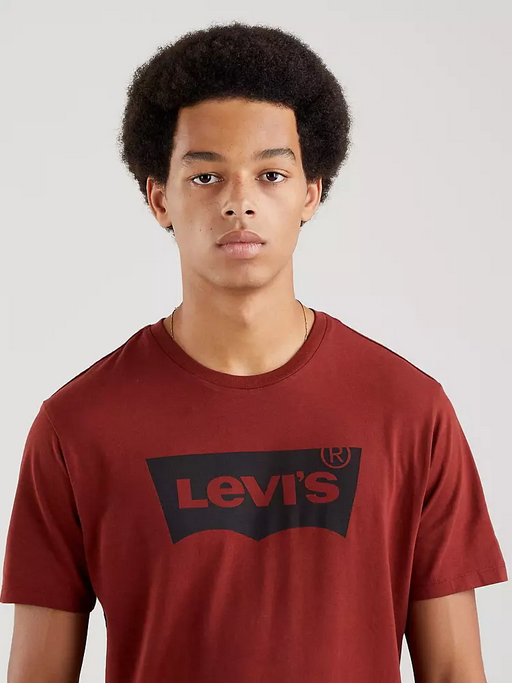 Levi&#39;s T-shirt Girocollo con Logo 224911043 fired brick-black