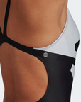 Adidas costume intero da piscina da donna Logo Graphic HB1675 nero bianco
