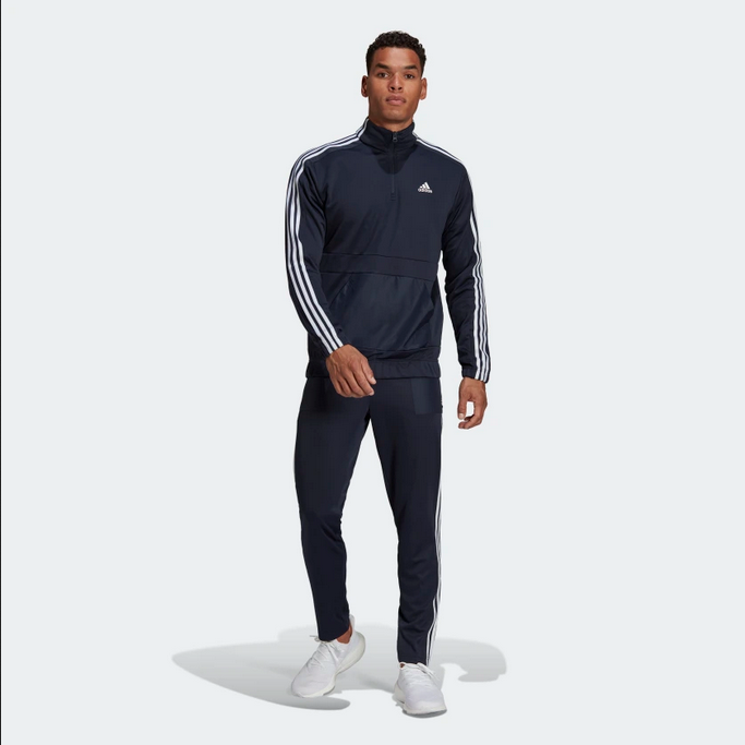 Adidas Tuta sportiva da uomo Aeroready Tricot Quarter Zip HE2232 blu