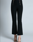 Relish Pantalone da donna NORY a vita alta crop con doppia zip RDA2207036036 1199 black