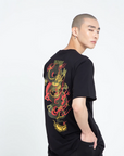 Dolly Noire t-shirt manica corta Ryu Dragon Tee TS172-TA-01 nero