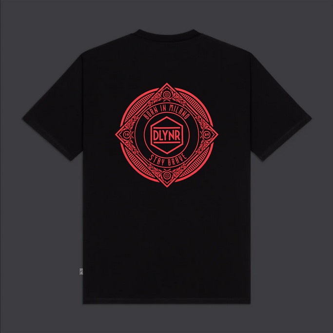 Dolly Noire t-shirt da uomo manica corta Corp Academia Tee ts382-ta-01 nero