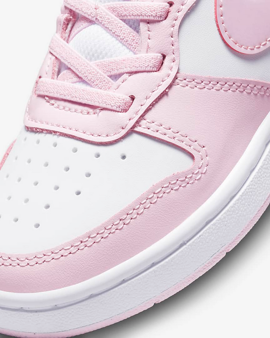Nike scarpa sneakers da ragazza Court Borough Low 2 DQ0473 100 bianco rosa