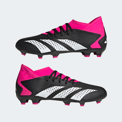Adidas scarpa da calcio da uomo Predator Accuracy.3 FG GW4589 nero bianco rosa