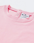 Champion Completino da bambina Legacy American Classics logo T-shirt + Short 404686 PS024 CNP rosa confetto