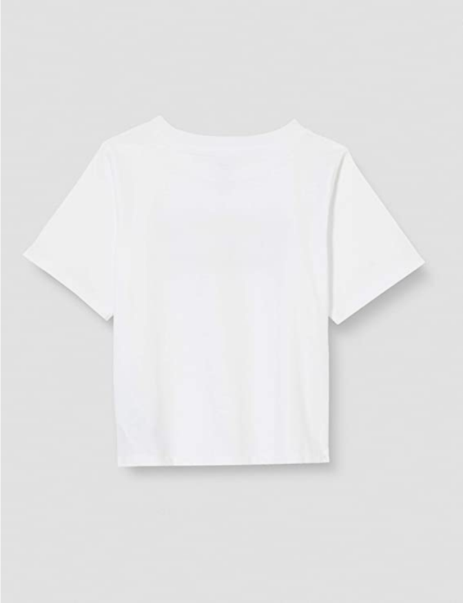 Levi&#39;s Kids maglietta da ragazza  LVG Light Bright Cropped Tee 4E0220 001 bianco