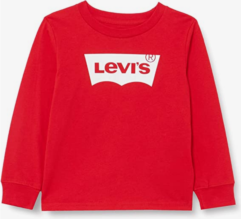 Levis Kids T-shirt manica lunga da bambino Batwing Tee 6E8646-R6W rosso