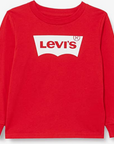 Levis Kids T-shirt manica lunga da bambino Batwing Tee 6E8646-R6W rosso