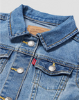Levi's Kids Giacca in jeans elasticizzato da ragazza Trucker 4E4388-M0K blu chiaro