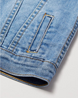 Levi's Kids Giacca in jeans elasticizzato da ragazza Trucker 4E4388-M0K blu chiaro