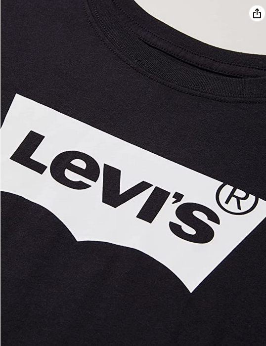 Levi&#39;s Kids T-shirt da ragazza  LVG Light Bright Cropped Tee 4E0220 023 black