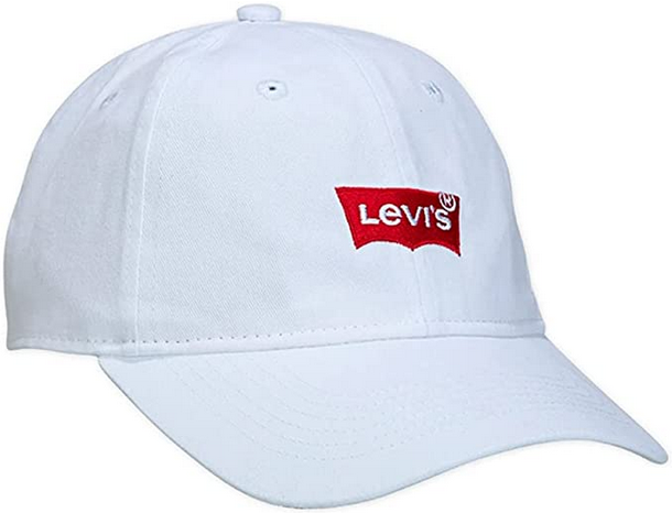 Levi&#39;s Kids Cappello con visiera da ragazzo Batwing Logo 9A8329-001 white