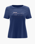 Freddy T-shirt da donna in jersey modal con lettering oro rosa S3WSLT6 B124 blue