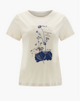 Freddy T-shirt da donna in jersey modal con stampa fantasia S3WSLT5 WFLO56 white-allover flower blue