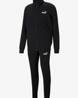 Puma Tuta da uomo in cotone garzato Clean Sweat Suit TR 585840 01 nero