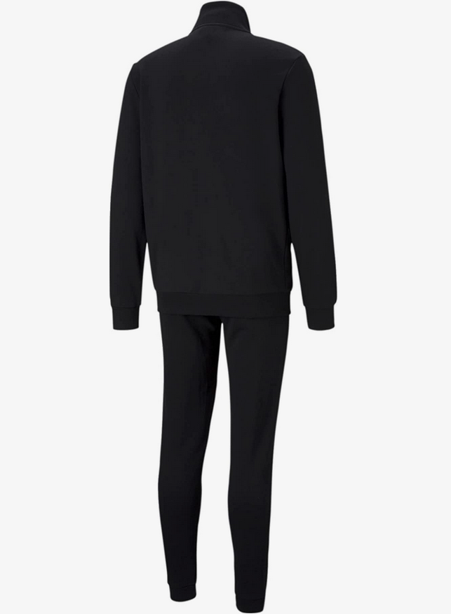 Puma Tuta da uomo in cotone garzato Clean Sweat Suit TR 585840 01 nero