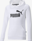 Puma Felpa da bambina con cappuccio e Logo Ess TR G 587030-02 white