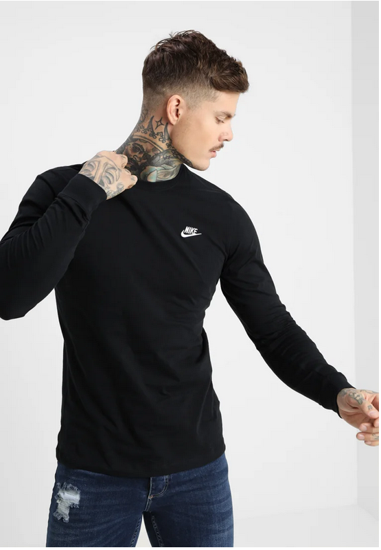 Nike T-shirt manica lunga a uomo Club Sportwear AR5193-010 black