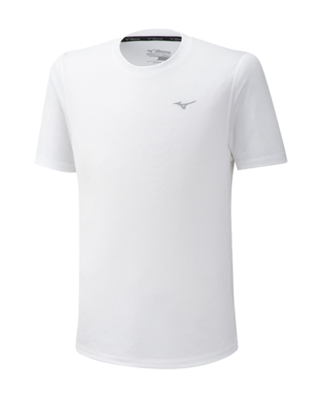 Mizuno T-shirt manica corta da uomo in tessuto tecnico Impulse Tee J2GA7519 01 white