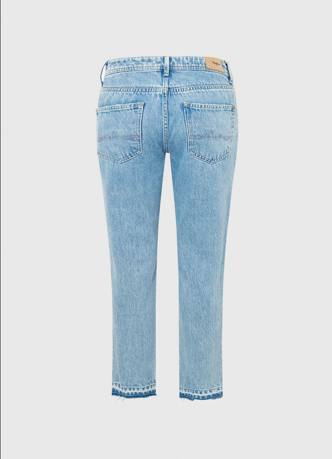 Pepe Jeans pantalone jeans da donna Violet Mom Carrot vestibilità a vita alta PL204176PD4R blu chiaro