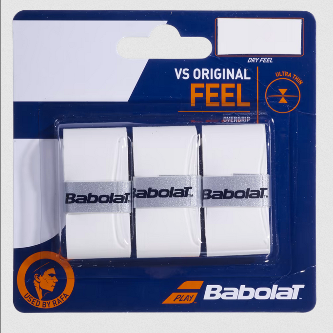 Babolat overgrip per racchette da tennis e padel VS Original X3 653040 101 13383 bianco