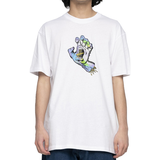 Santa Cruz T-Shirt manica corta Holo Screaming Hand SCA-TEE-8773 white