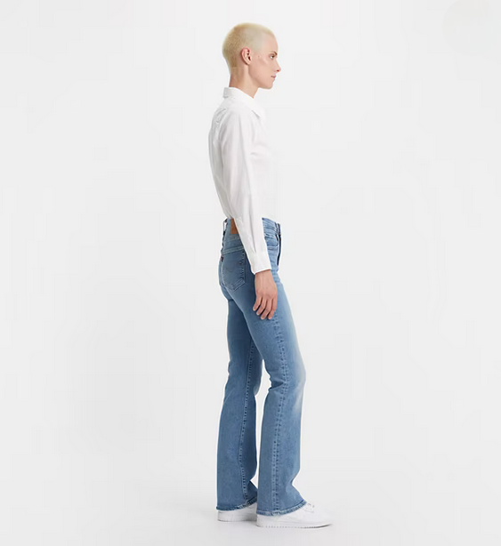 Levi&#39;s pantalone jeans da donna Bootcut a vita alta 18759-0116 light indigo worn in-blu