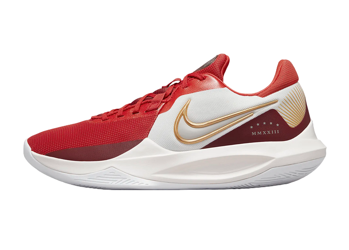 Nike scarpa da basket Precision 6 DD9535-006 phantom-team red-light crimson-metallic gold