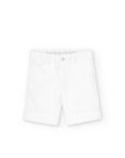 Boboli short da bambina e ragazza in satin elastico 736220-1100 bianco