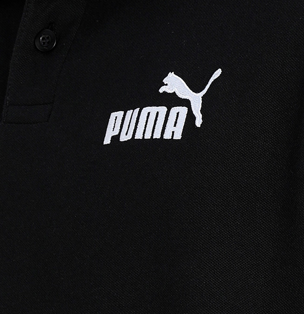 Puma Polo manica corta da uomo in cotone pique 586674-01 nero