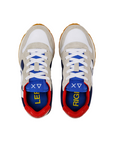 Sun68 sneakers da ragazzo Jaki Tricolors Teen Z33312T 0107 bianco-navy blue
