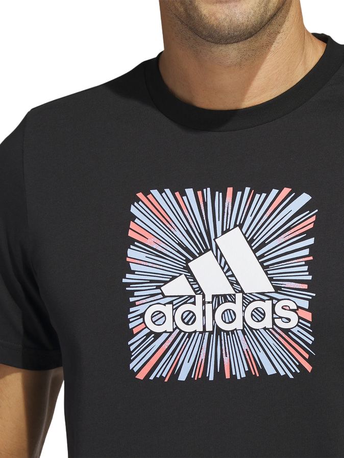 Adidas T-shirt manica corta da uomo Logo Sportwear Graphic HS2533 black
