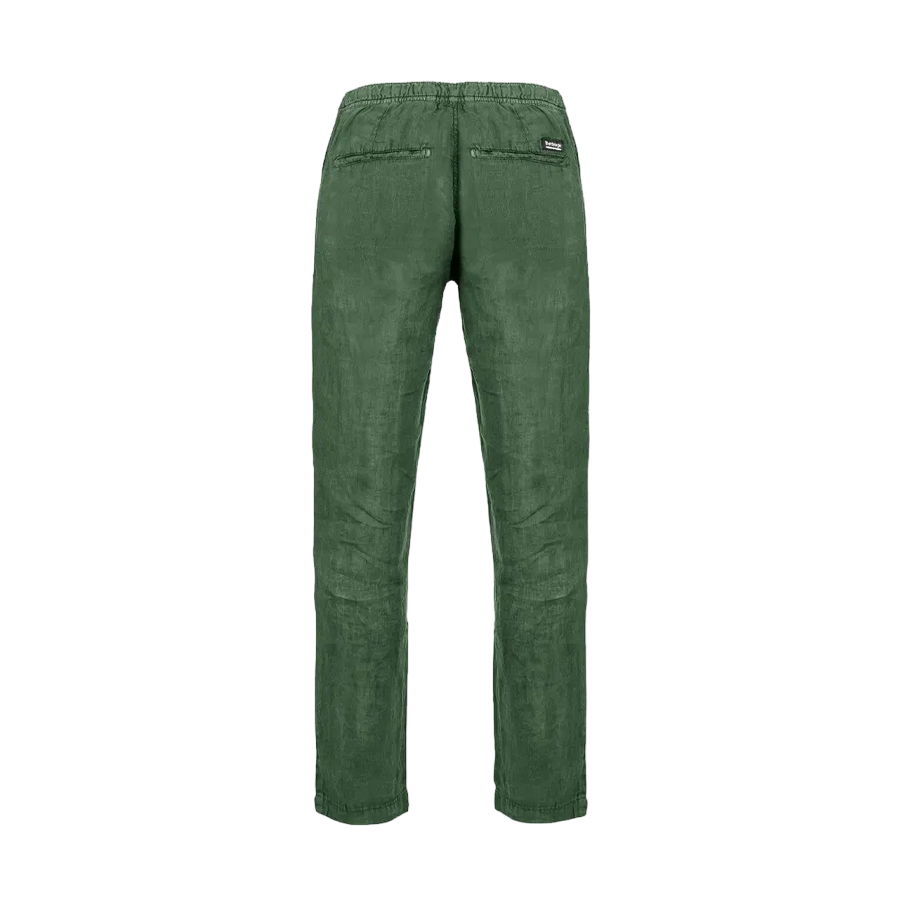 Bomboogie pantalone casual da uomo in lino Gang PMGANGTLCC verde oliva