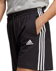 Adidas pantaloncino sportivo da uomo in jersey 7" 3 Strisce IC9378 black