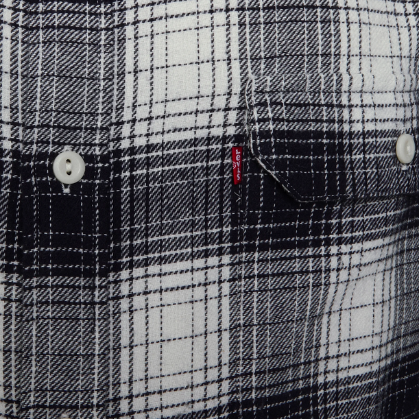 Levi&#39;s camicia manica lunga da uomo in Flanella 19573-0171 tyrone black agate-nero