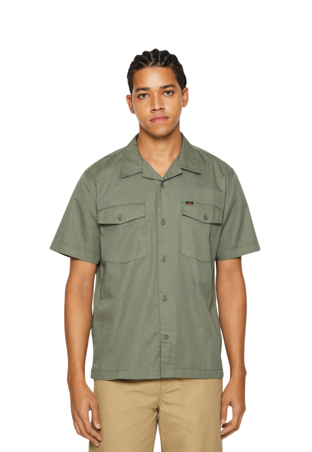 Lee Camicia da uomo manica corta Chetopa Shirt L68POM43 fort green
