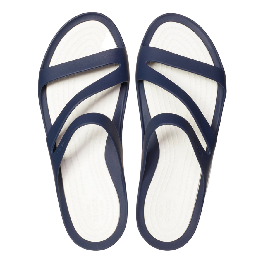 Crocs sandalo basso da donna Swiftwater Sandal 203998 462 blu bianco