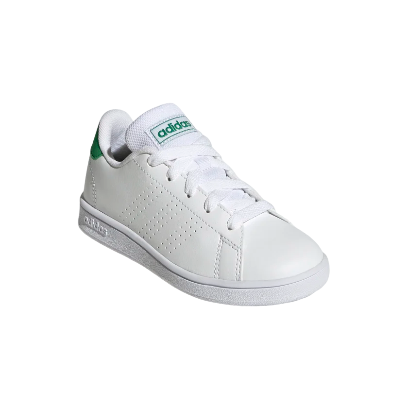 Adidas scarpa sneakers da ragazzi Advantage GY6995 bianco-verde