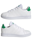 Adidas scarpa sneakers da ragazzi Advantage GY6995 bianco-verde