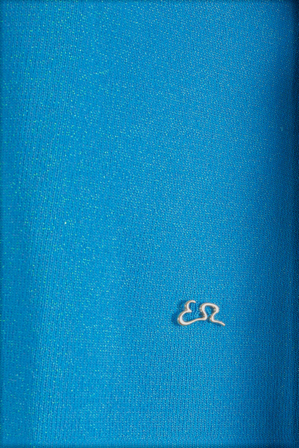 Yes Zee Maglia glitter a giacchina da donna con chiusura a gancino M416-LH00-0721 azzurro intenso
