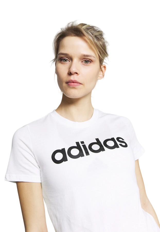 Adidas T-shirt da donna manica corta W Lin T GL0568 white