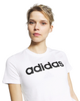 Adidas T-shirt da donna manica corta W Lin T GL0568 white