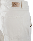 Yes Zee Pantalone 5 tasche da donna con baschina P331-WQ00-0107 bianco