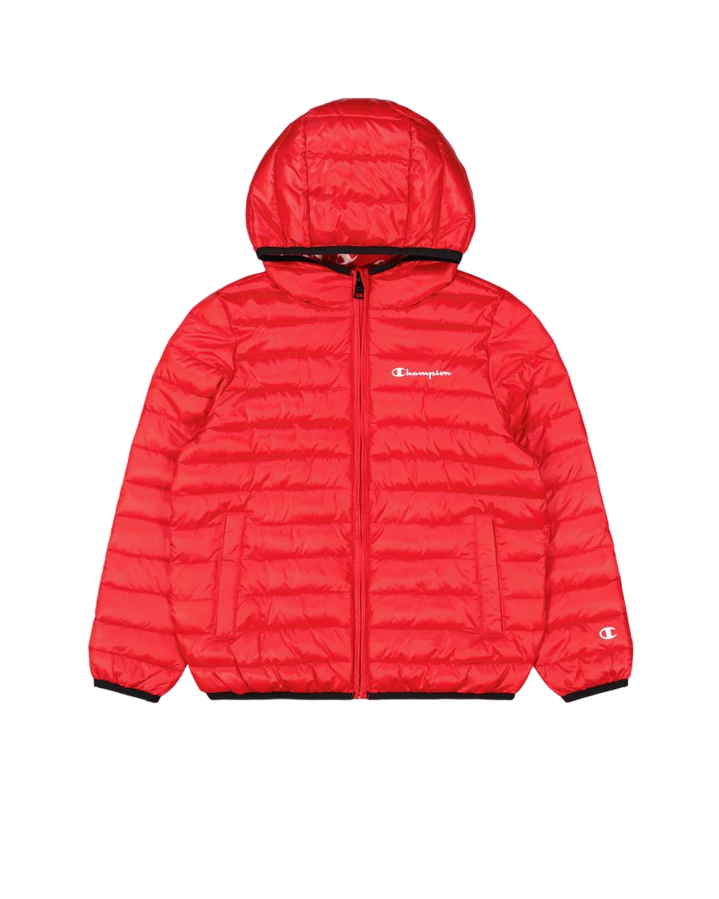 Champion giacca leggera da ragazzo con cappuccio Legacy Outdoor Light Hooded 306485 RS005 LLR red