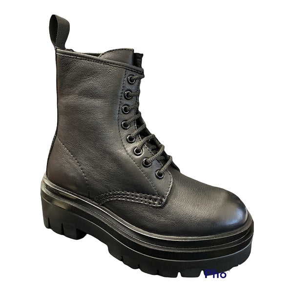 Shooters Anfibio Platform S16005-01 Nero 8 Fori Pelle Donna 2