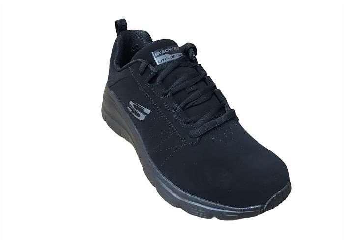 Skechers Fashion Fit True Feels 88888366/BBK Nero | Sneaker Donna Pelle Memory Foam