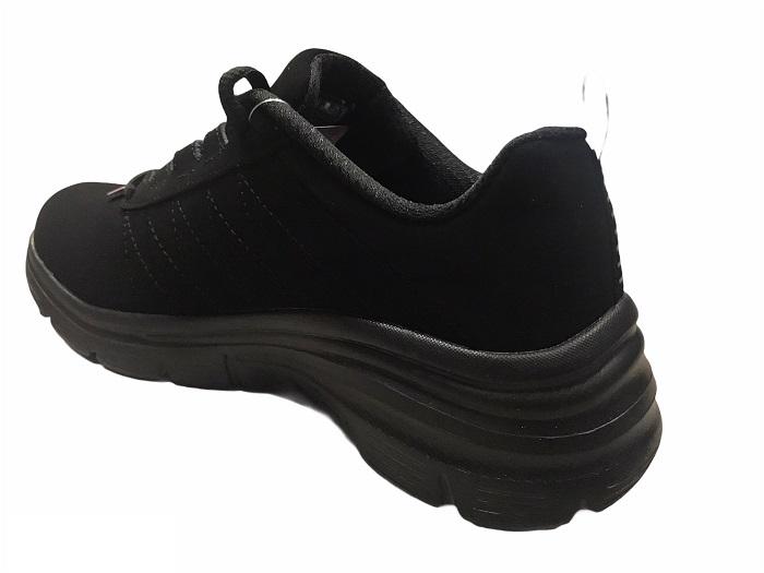 Skechers Fashion Fit True Feels 88888366/BBK Nero | Sneaker Donna Pelle Memory Foam